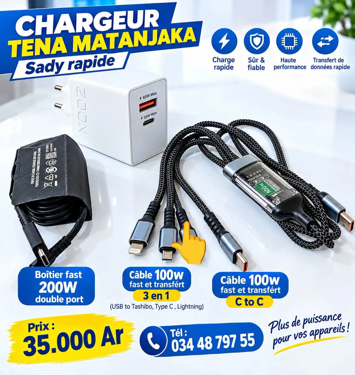 Câble Fast et transfért