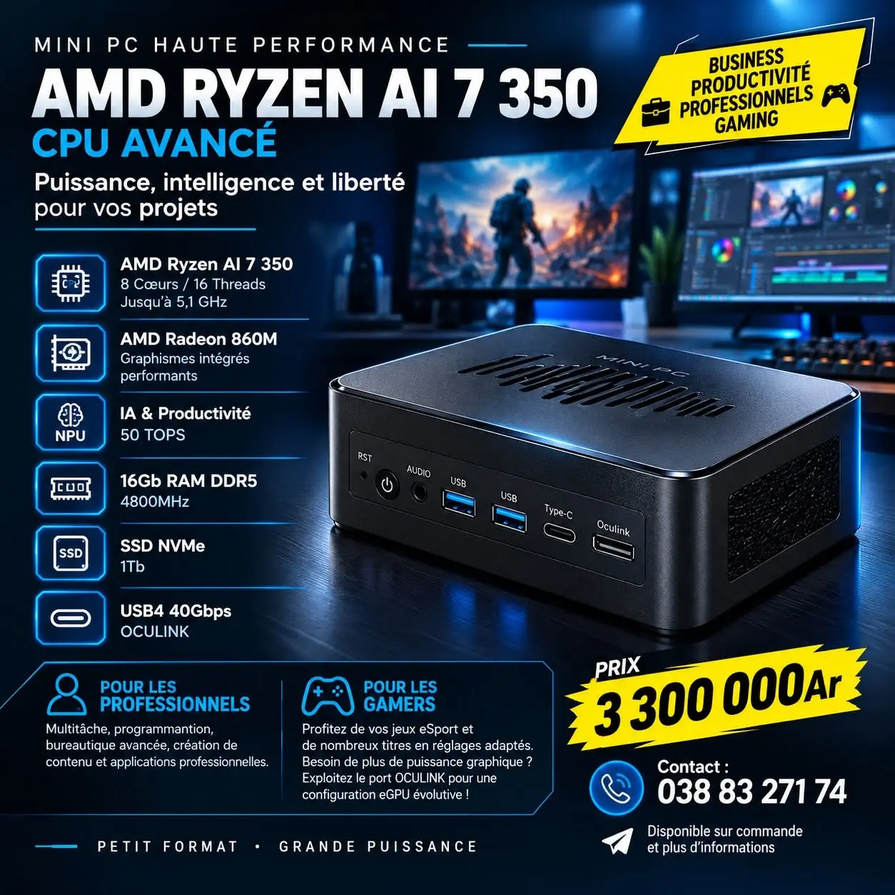 MINI PC AMD RYZEN AI 7 350